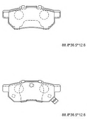 ASIMCO KD1745F Brake Pad Set, disc brake
